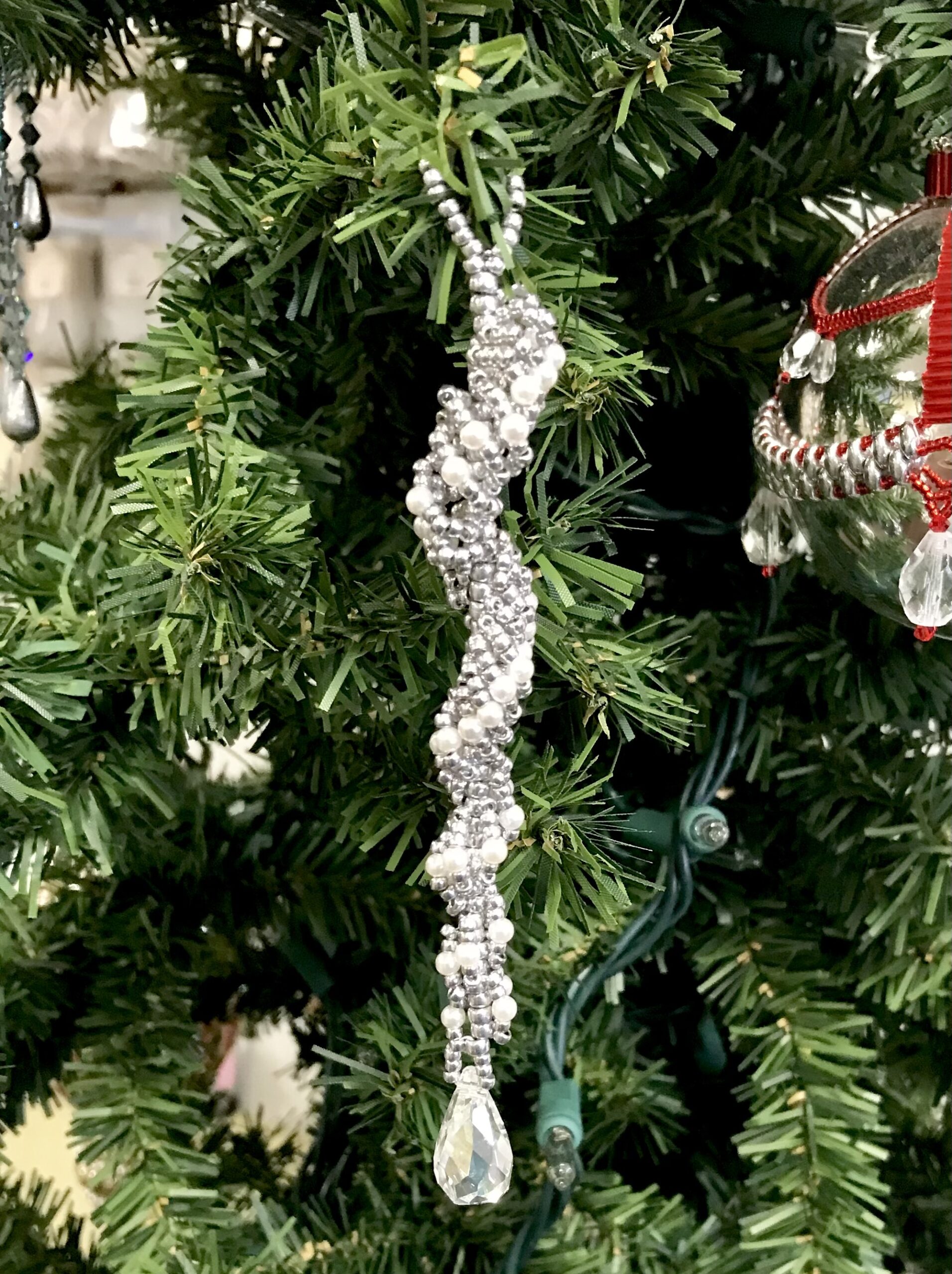 spiral icicle ornament