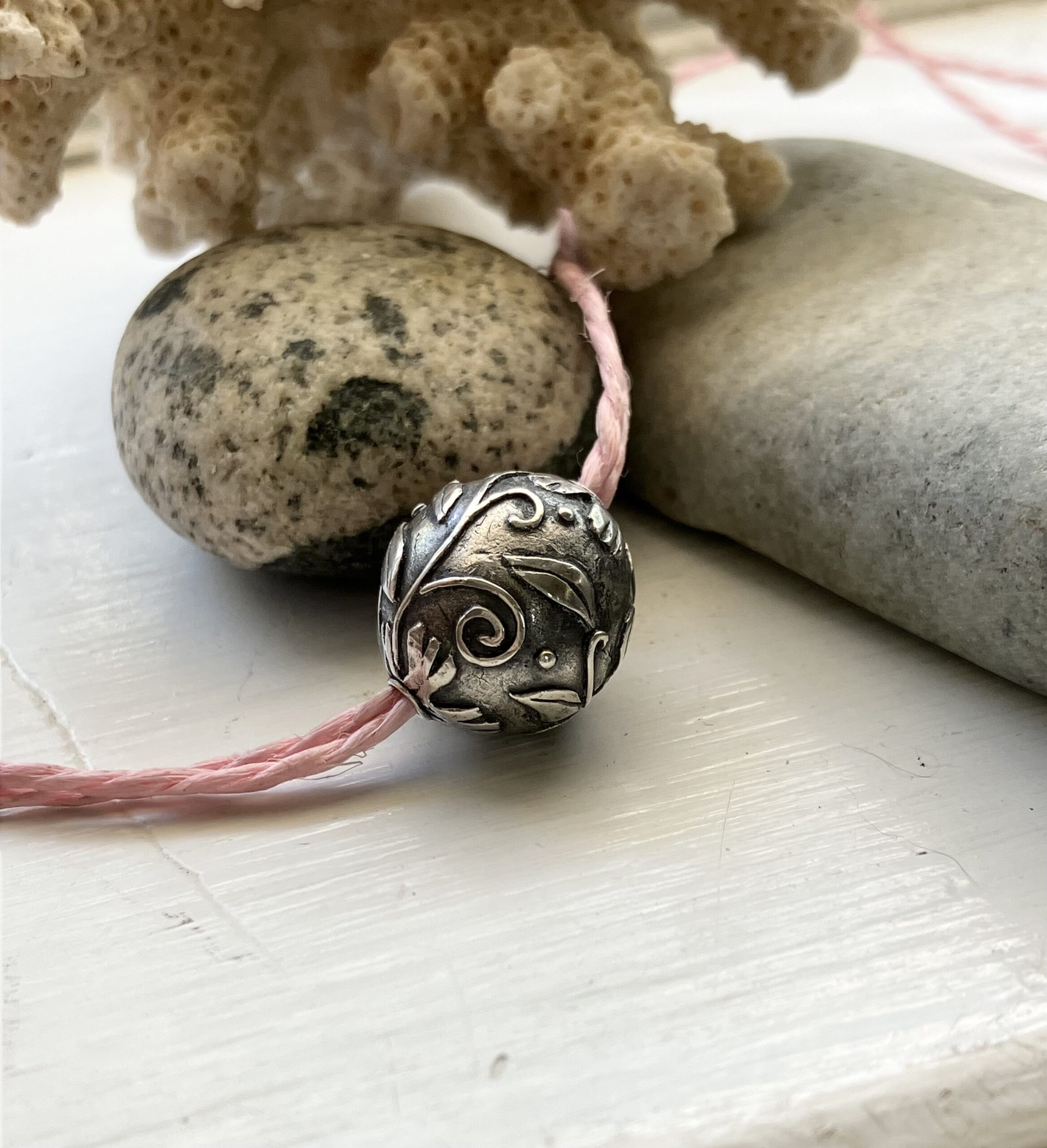 Silver Clay Hollow Form Bead